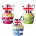PRE-CUT Union Jack Tea Cup & Tea Pot Mix - Edible Cupcake Toppers/Cake Decorations King Coronation