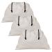 Dust Bags for Handbags - 3 Pack Flannel Duster Bags, Large Cotton Fabric Storage Pouches with Drawstring Closure for Shoes, Purses, Travel, Packing, Luggage Organizer, Home Storage, Dust Proof Covers - 19.8x15