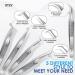 GTEX Circle Grip Lash Tweezers - Japanese Steel, Professional 5 Pack for Eyelash Extensions - Silver - Buy Online on SooperMarket.com