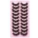 Wiwoseo 3D Faux Mink Eyelashes - 10 Pairs Natural Wispy & Fluffy 17MM Dramatic Effect - Buy Online on SooperMarket.com