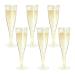 MR.FOAM Disposable Champagne Flutes,6PC Gold Glitter Plastic Champagne Glasses for Parties Plastic Champagne Flutes Cups Plastic Toasting Glasses,Mimosa,Wedding and Shower Party Supplies 6.5 OZ
