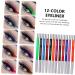 CANIGHT 12 Pcs 1 Set Shadow Set Colored Eyeliner Creative Eyeliners Eyeliner Kit Colorful Plastic - Buy Online on SooperMarket.com