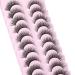 Fluffy 3D Mink Cat Eye False Eyelashes - 10 Pairs (13mm) for Women and Girls - Buy Online on SooperMarket.com