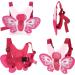 BTSKY Fluff Butterfly Baby Toddler Walking Harness with Safety Rein - Kids Anti-Lost Harness Leash Strap Belt Pink - Buy Online on SooperMarket.com