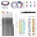 40-Piece Nail Art Decoration Set | Brushes Foil Stickers & More | Perfect for Manicure Enthusiasts | International Shipping Available - Buy Online on SooperMarket.com