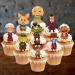 PRECUT Christmas Carol Cupcake Toppers Edible Christmas Cake Decorations Christmas Decorations Christmas Muppets Cake Topper (12)