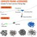 PLUSINNO 253pcs Fishing Accessories Kit with Tackle Box - Fishing Lures, Hooks, Spinner Blade - Perfect Gear for Bass, Bluegill, Crappie - Buy Online on SooperMarket.com