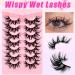 Heracks False Eyelashes Faux Mink Wet Look D-curl Cat-Eye Japanese Style Cosplay Spiky Anime Lashes 20 mm Long Dramatic Thick 7 Pair 7P-Wet-S23 - Buy Online on SooperMarket.com