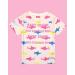 Baby Shark Glitter Girl's T-Shirt | All Over Print Pink Top - 4-5 Years | Cute Kids Apparel - Buy Online on SooperMarket.com
