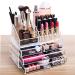 Cq acrylic Clear Makeup Organizer And Storage Stackable Skin Care Cosmetic Display Case With 4 Drawers Make up Stands For Jewelry Hair Accessories Beauty Skincare Product Organizing,Set of 2 4 Drawers Clear