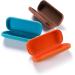 FEFI Hardcase Glasses Case - Nature Embossed Flower Design in Brown | Durable & Stylish Eyewear Protection - Buy Online on SooperMarket.com