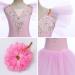 Girls Toddler Ballet Leotards with Glitter Tulle Skirt & Ruffle Sleeves | 2PCS Tutu Dress Set | Pink | 7-8 Years - Buy Online on SooperMarket.com