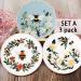 Lukinbox Embroidery Starter Kit for Beginners - 3 Cross Stitch Sets with Cute Bees and Flowers Patterns, Hoop, Threads, Needles & Instructions - Buy Online on SooperMarket.com