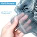 VANZAVANZU Large Luffa Bath Sponge Set of 4 - 80g Mesh Pouf Body Scrubber for Women & Men (Blue-Gray) - International Shipping Available - Buy Online on SooperMarket.com