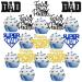 Father's Day Cupcake Toppers Father's Day Decorations Super Dad Cupcake Picks Best Dad Ever Happy Father's Day Party Decor Supplies 24 Pcs