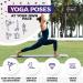 Yoga Mat with 75 Illustrated Poses & Stretches + Carrying Strap | Non-Slip Extra-Thick Mat for Men and Women | Beginner-Friendly | Blue/Purple (68 x 24) - Buy Online on SooperMarket.com
