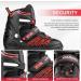 Caroma Adjustable Inline Skates with Light Up Wheels - Red Medium - Big Kid Size | Outdoor & Indoor Roller Blades for Kids, Youth, and Adults - Beginner Friendly - Buy Online on SooperMarket.com