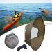 Kayak Wind Sail, Portable Foldable Durable Wind Sail with Transparent Window for Kayak Canoes(Brown)