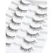 3D Mink Natural Fluffy False Lashes - 12mm C Curl Lightweight Look (7 Pairs) - Buy Online on SooperMarket.com