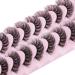 Wiwoseo Cat Eyes D Curly Faux Mink Lashes - 10 Pairs Natural Wispy 17MM Volume - Buy Online on SooperMarket.com