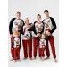 PatPat Family Christmas Pajamas Set | Tree Snowflake Letters Print | Long Sleeve | Red/Black | Men XL - Buy Online on SooperMarket.com