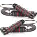 GoxRunx Jump Rope Skipping Rope for Fitness Workout Tangle-Free Speed Jumping Rope for Exercise Jump Ropes for Men Women and Kids Red Red