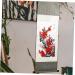 Cabilock Silk Chinese Painting Home Decor Chinese Wall Hanging Scroll Wall Art Wooden Office Household China - Buy Online on SooperMarket.com