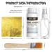 Gold Leaf Gilding Adhesive Kit 200ml Set | Water-Based Adhesive & Varnish | 100pc Gold Leaf Sheets | Craft Supplies, Painting, Resin Art & Furniture - Buy Online on SooperMarket.com
