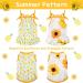 Pineapple Sunflower Large Pet Dress & Shirt Set - 4 Piece Cute & Breathable Puppy Clothes - Buy Online on SooperMarket.com