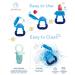 Gedebey Baby Fruit Pacifier Feeder - 3 Pack | Silicone Teethers & Feeding Spoon Set for Infants | Colorful Baby Food Forage Feeder - Buy Online on SooperMarket.com