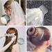 8 Piece Plastic Hair Comb Set for Fine Hair & Bridal Veils - Elegant Teeth Hairpins Side Combs & Hair Jewelry - Buy Online on SooperMarket.com