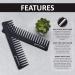 Trende Essentials Wide Tooth Comb 1 Pc - Detangler And Heat Resistant With Proper Ventilation-Especially Designed For Wet Curly Hair With Comfort Tactile Grip black - Buy Online on SooperMarket.com