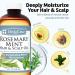 De La Cruz Rosemary Mint Oil Blend for Hair & Scalp - Revitalizing Moisturizing Oil with Castor Avocado & Olive - 8 FL OZ - International Shipping Available - Buy Online on SooperMarket.com