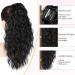 PORSMEER Ponytail Extension Claw Clip Ponytail Hair Extensions Black Natural Looking Long Curly Wavy Multi Layered Fluffy Synthetic Hairpiece for Women Girls Daily Wear or Party 18inch - Buy Online on SooperMarket.com