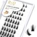 Cluster lashes 72 Clusters B&Q Lash Clusters D Curl Individual Cluster Lashes Natural Eyelash Clusters DIY Lash Extensions Soft Fluffy Cluster Eyelash Extensions (B38 D-12mm) D-12 mm B 38
