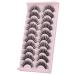 10 Pairs Wiwoseo Faux Mink Eyelashes - Natural Wispy 3D Effect - Buy Online on SooperMarket.com
