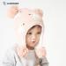 LANGZHEN Toddler Kids Winter Hat Earflap Knit Cap for Boys Girls 2-4 Years - Pink Stripe Polar Bear Design - Buy Online on SooperMarket.com