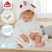 Fehn Baby Zebra Bathing Towel - Organic Cotton Hooded Poncho for Toddlers 55x110 cm - Soft Musselin Baby Bath Towel - Buy Online on SooperMarket.com