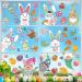 HPNIUB Easter Window Decoration Self-Adhesive with Bunny Eggs Spring Easter Window Clings to Stickers Rabbit Easter Eggs for Display Cabinets Window Decoration for Shop Windows Glass Decor Colourful C - Buy Online on SooperMarket.com
