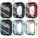 Fullife 6-Pack Waterproof Case for Apple Watch Series 7/8 45mm with Tempered Glass Screen Protector - Full Protective Hard PC Bumper Case - 6 Colors - Buy Online on SooperMarket.com