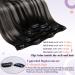 Shop Laavoo Clip-in Extensions | 50cm Ombre Black & Silver Real Hair - 70g Remy Human Hair Extensions - Buy Online on SooperMarket.com