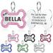 YEHANTI Dog Tags for Pets Engraved UK Glitter Bone Personalised Dog Tag with Lovely Icons Durable Stainless Steel ID Tags for Dogs Custom Dog Name Tag for Puppy Cat Exquisite Pet Gift (S Pink) Small Pink