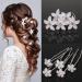 AUXSOUL Bridal Hair Pins - Crystal Pearl U-Shaped Diamond Clips for Wedding - 30Pcs (6 Styles) - Buy Online on SooperMarket.com