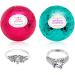 Mermaid Love Potion Bath Bombs Gift Set of 2 with Size 7 Ring Surprise Inside Each Made in USA