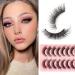 MilyBest 20mm Cat Eye False Eyelashes 10 Pairs - Fluffy Wispy D Curl Volume Natural Look Sets - Faux Mink A-Cat Eye Strip Lashes - Buy Online on SooperMarket.com
