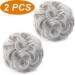 JJstar 2PCS Messy Bun Hair Pieces in Silver Grey - High Heat Resistant Synthetic Fiber Scrunchies for Women and Girls - Buy Online on SooperMarket.com