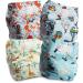 Littles and Bloomz FLV2-0402 Reusable Cloth Diaper Standard Velcro Fastener 4 Diapers 0402 4 Pieces (1 Pack)