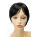 WIG ME UP - Hairpiece Toupee Hair Replacement Attachment Toupee Clip-In Black Q022-GGO-1B Velvet Black (1B)