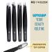 4-Piece Professional Eyebrow Tweezers Set for Precision Hair Removal - Ideal for Women and Men - Splinter, Blackhead, and Ingrown Hair Removal Tool - Buy Online on SooperMarket.com