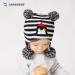 LANGZHEN Toddler Winter Hat | Earflap Knit Beanie for Baby Boys Girls 2-4 Years | Fleece Lined | Penguin Design | Black Stripe - Buy Online on SooperMarket.com